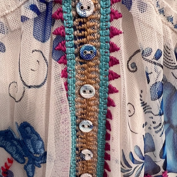 Johnny Was MAZZY RUCHED DRESS, size large, new without tags - Picture 6 of 6